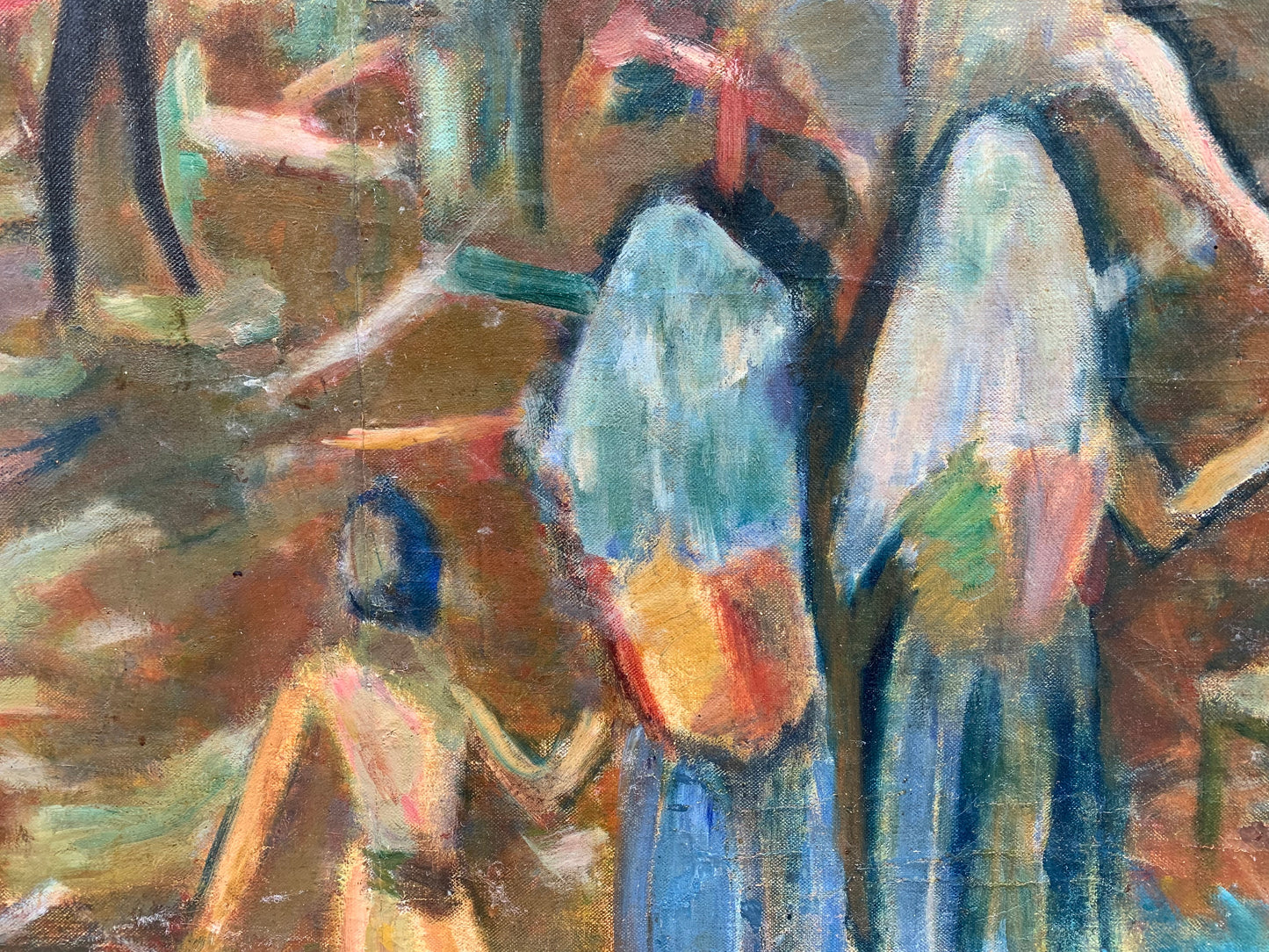 Tin Florias, Danza di Corfù, artista greco del XX secolo tra Grecia e Parigi, Cm 130 × 103