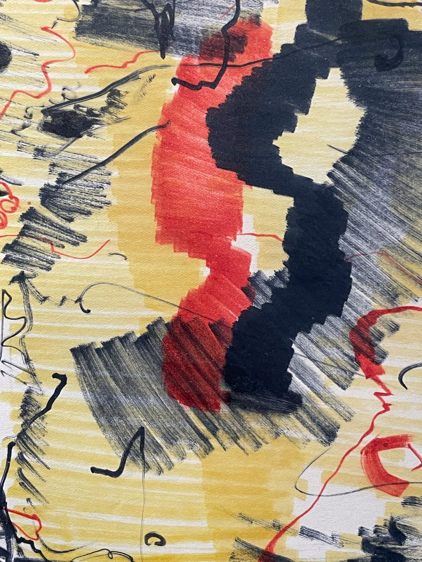 Anja Decker, Pittura informale astratta su carta, Monaco di Baviera, fine anni '50