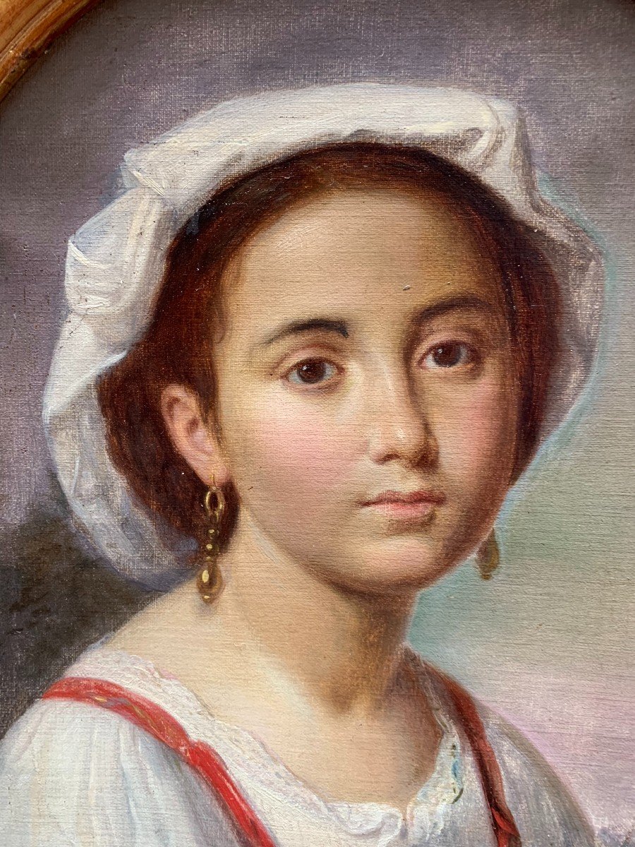 Portrait Of A Young Italian Woman In Traditional Ciociara Costume, Mid-19th Century.