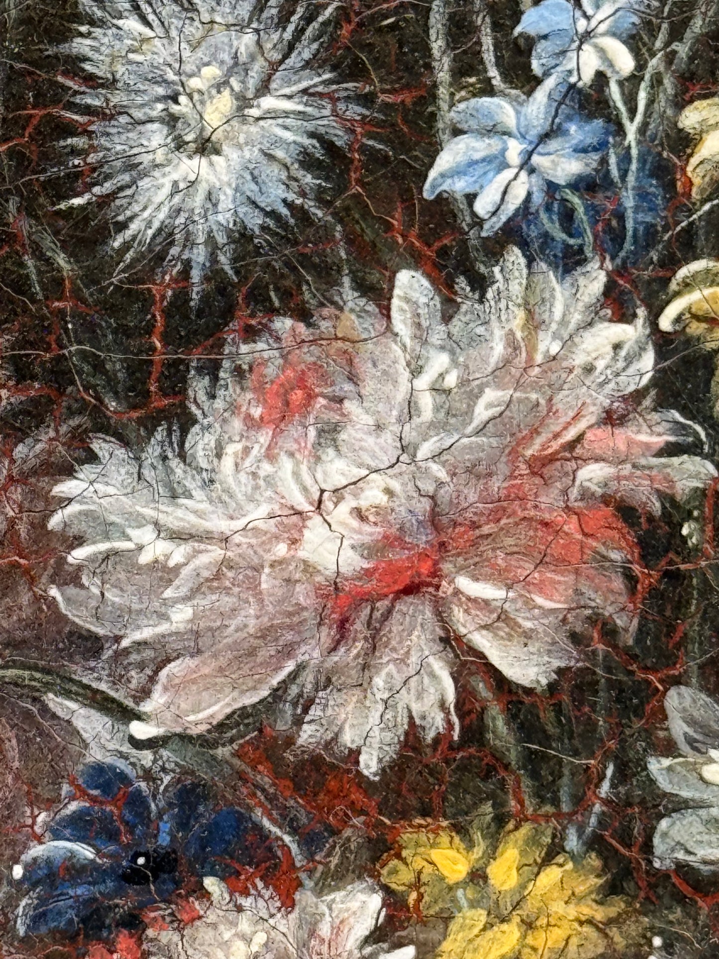 Gaspare Lopez, attribuzione Natura morta con fontana, obelisco e cascata di fiori in un giardino, Napoli, c. 1720