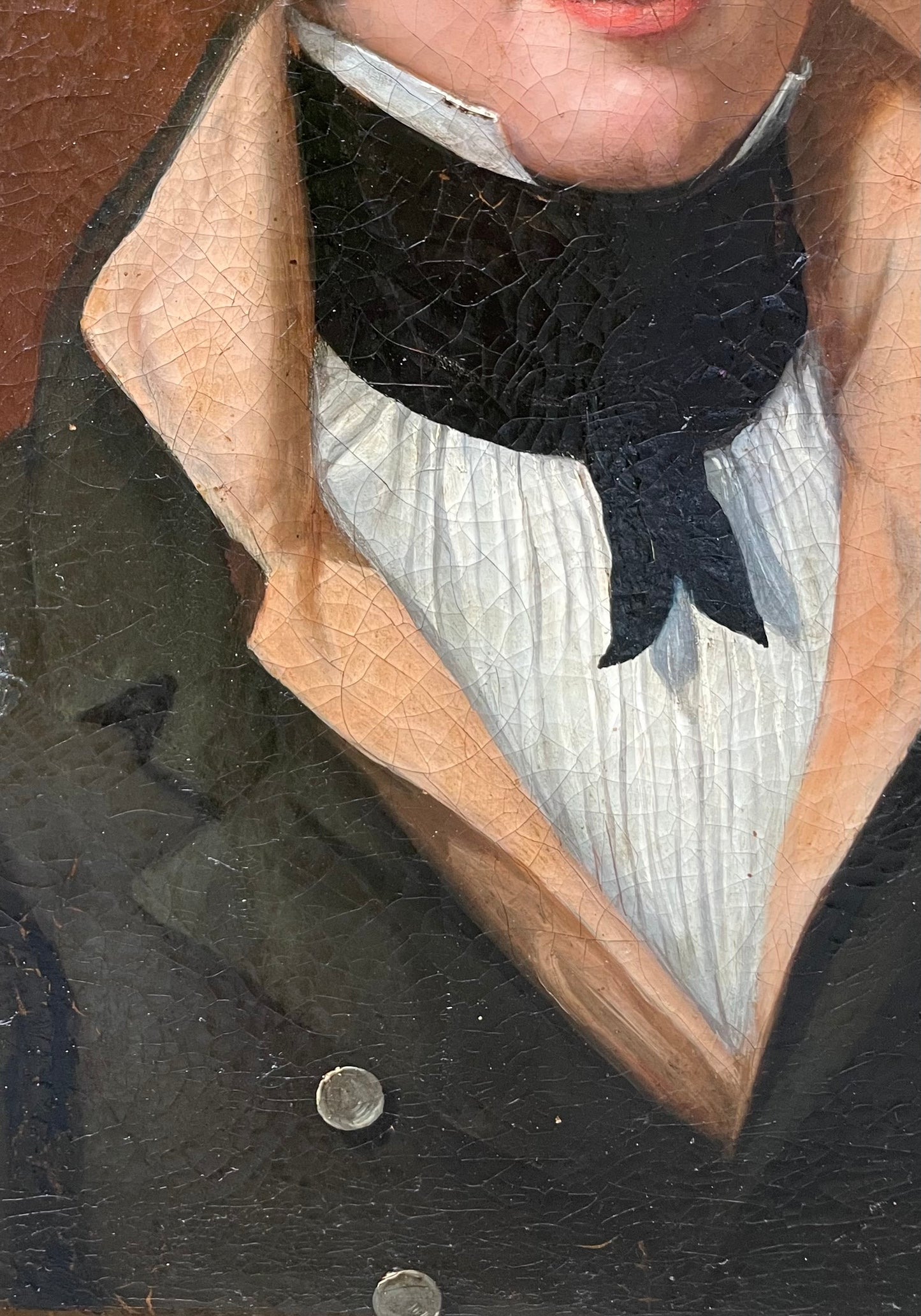 Male portrait, 1810–1820, dark-haired young man with high collar and black cravat
