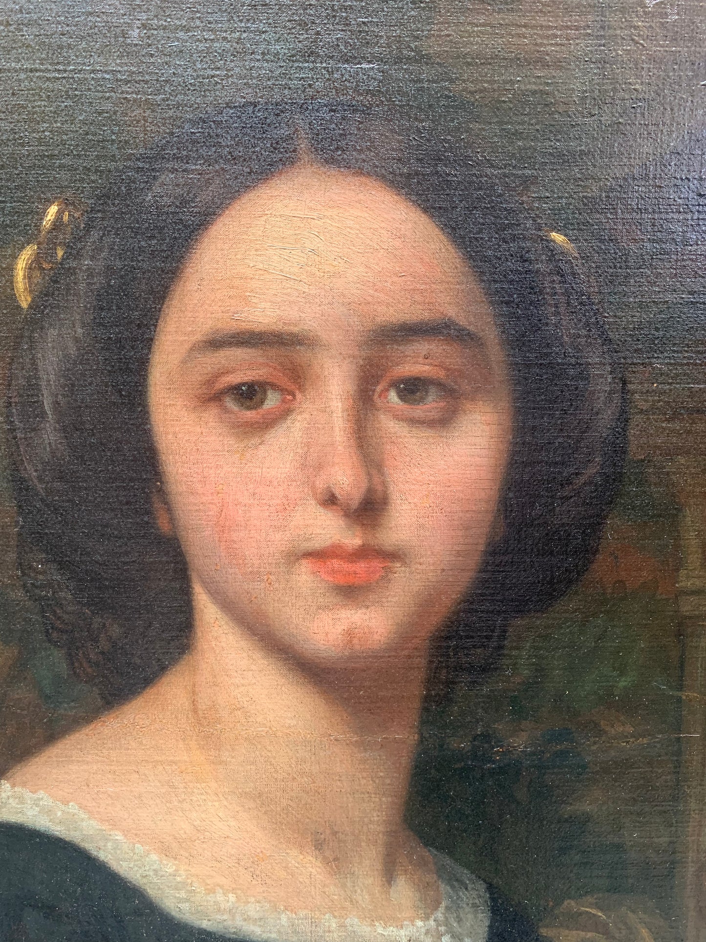 Portrait of a young girl. Circa 1860. Entourage of Amaury-Duval. French school