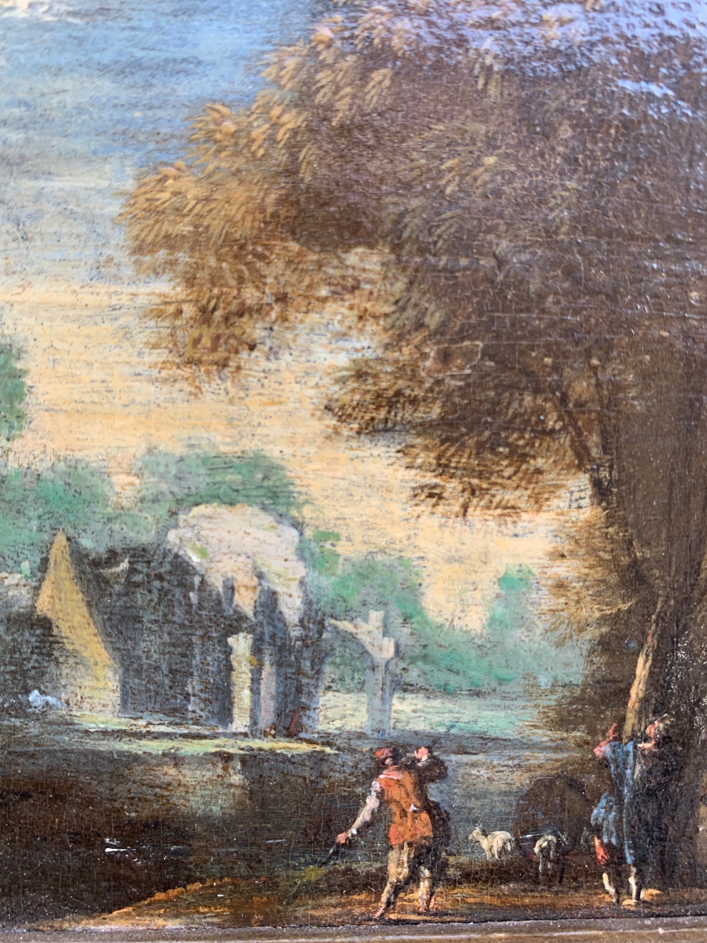 Landscape with Classical Ruins and Shepherds: Late 17th - Early 18th century.