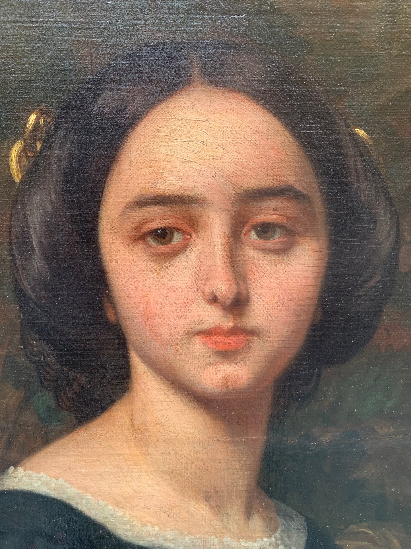 Portrait of a young girl. Circa 1860. Entourage of Amaury-Duval. French school