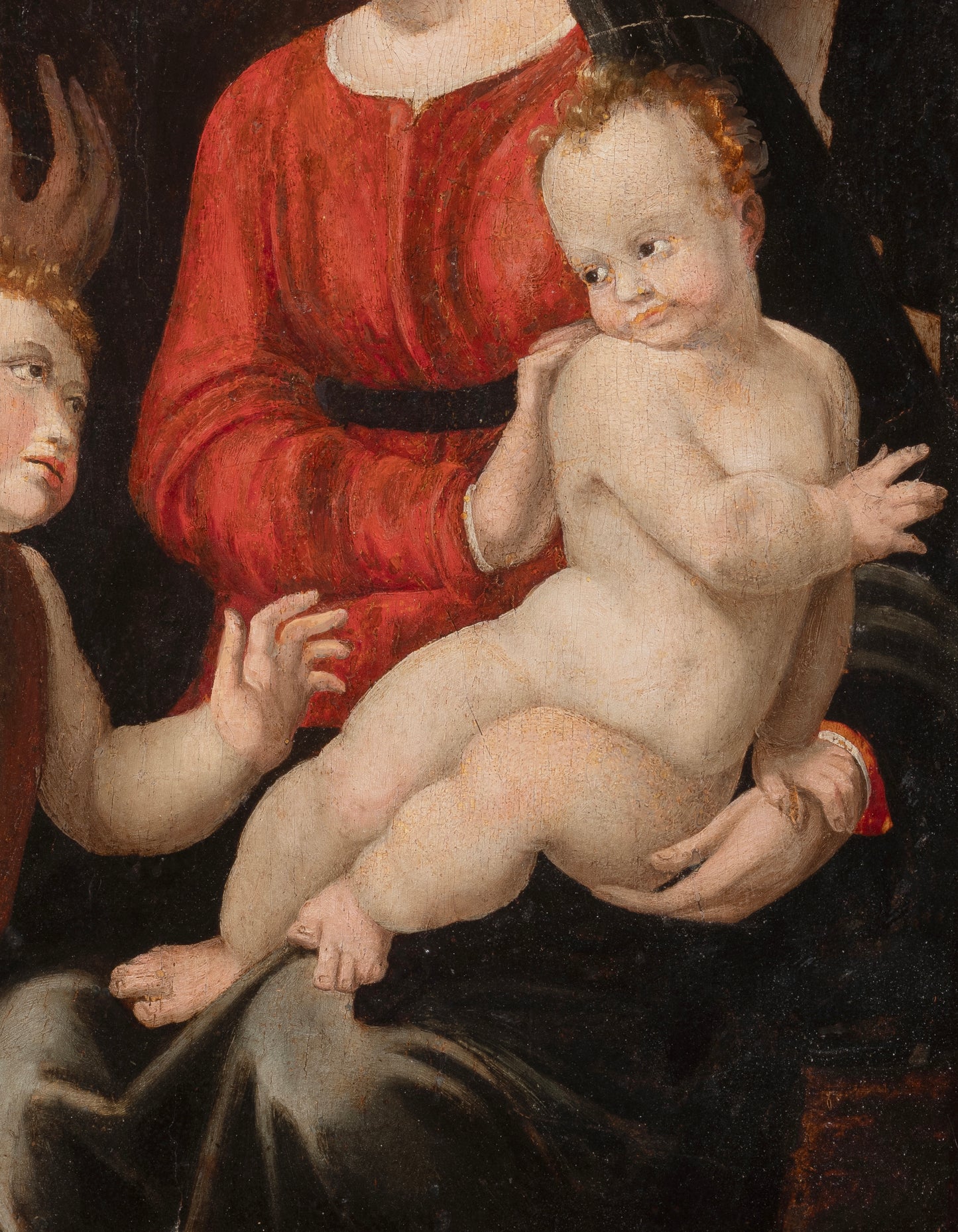 Sacra Famiglia con San Giovannino e San Giuseppe, Scuola Toscana, XVI secolo