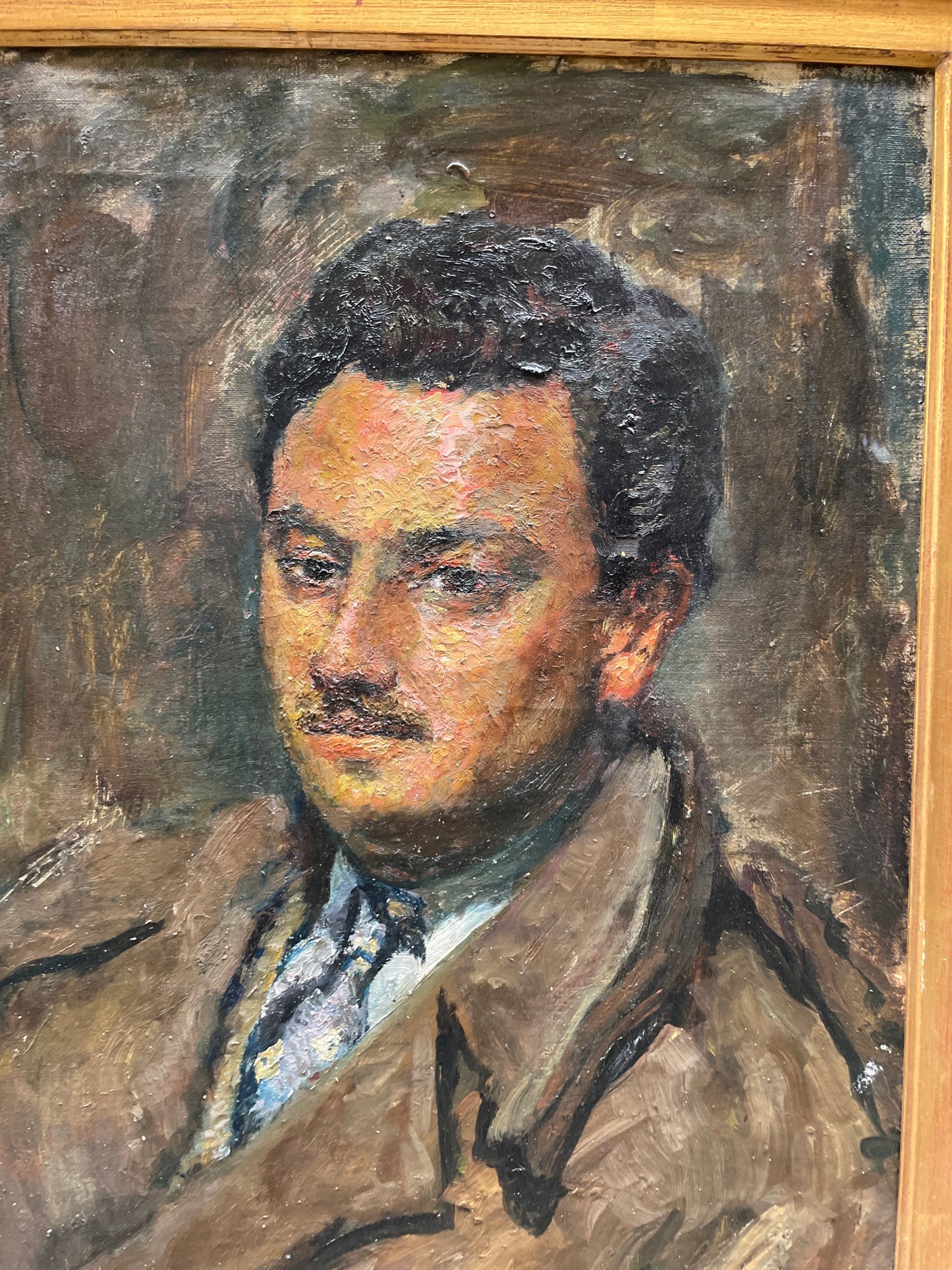 Guido Borgianni (1915–2011, Florence), Portrait with blue tie, 1952, signed and dated
