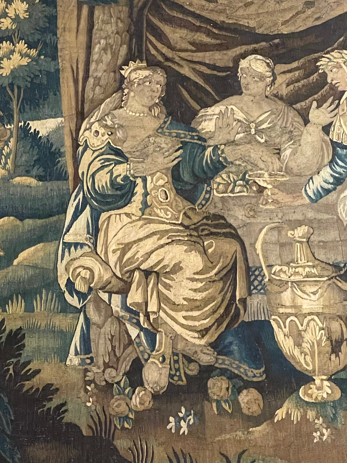 Tapestry of Aubusson with the Banquet of Cleopatra, second half of the 17th cent. Cm 240x200