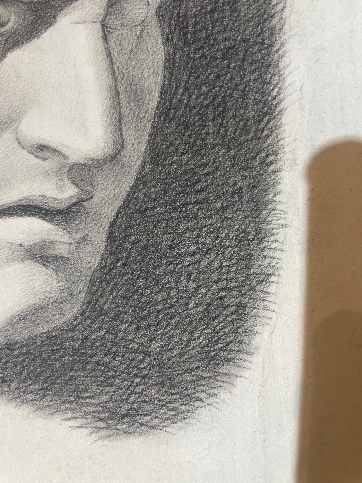 Academic Study of the Roman Bust, Tuscan School, 44 × 34 cm