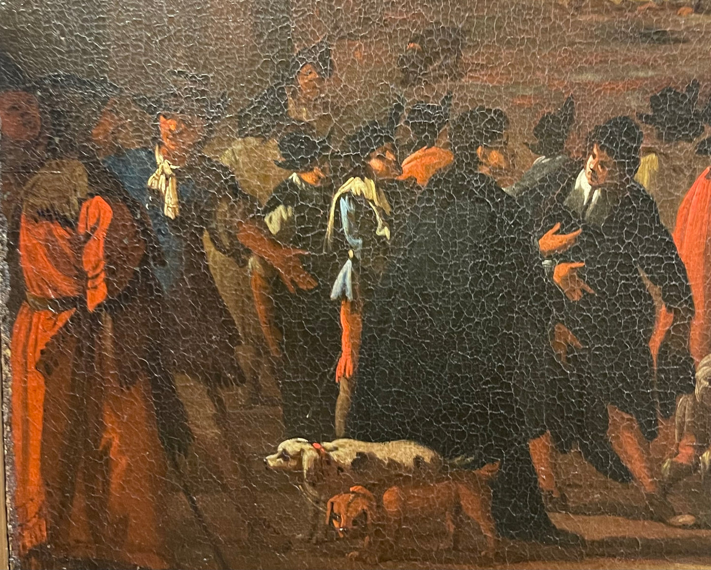 Ciarlatano con serpenti in una piazza di Roma, Bamboccianti, XVII secolo
