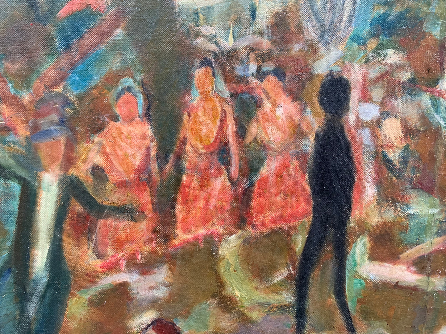 Tin Florias, Danza di Corfù, artista greco del XX secolo tra Grecia e Parigi, Cm 130 × 103