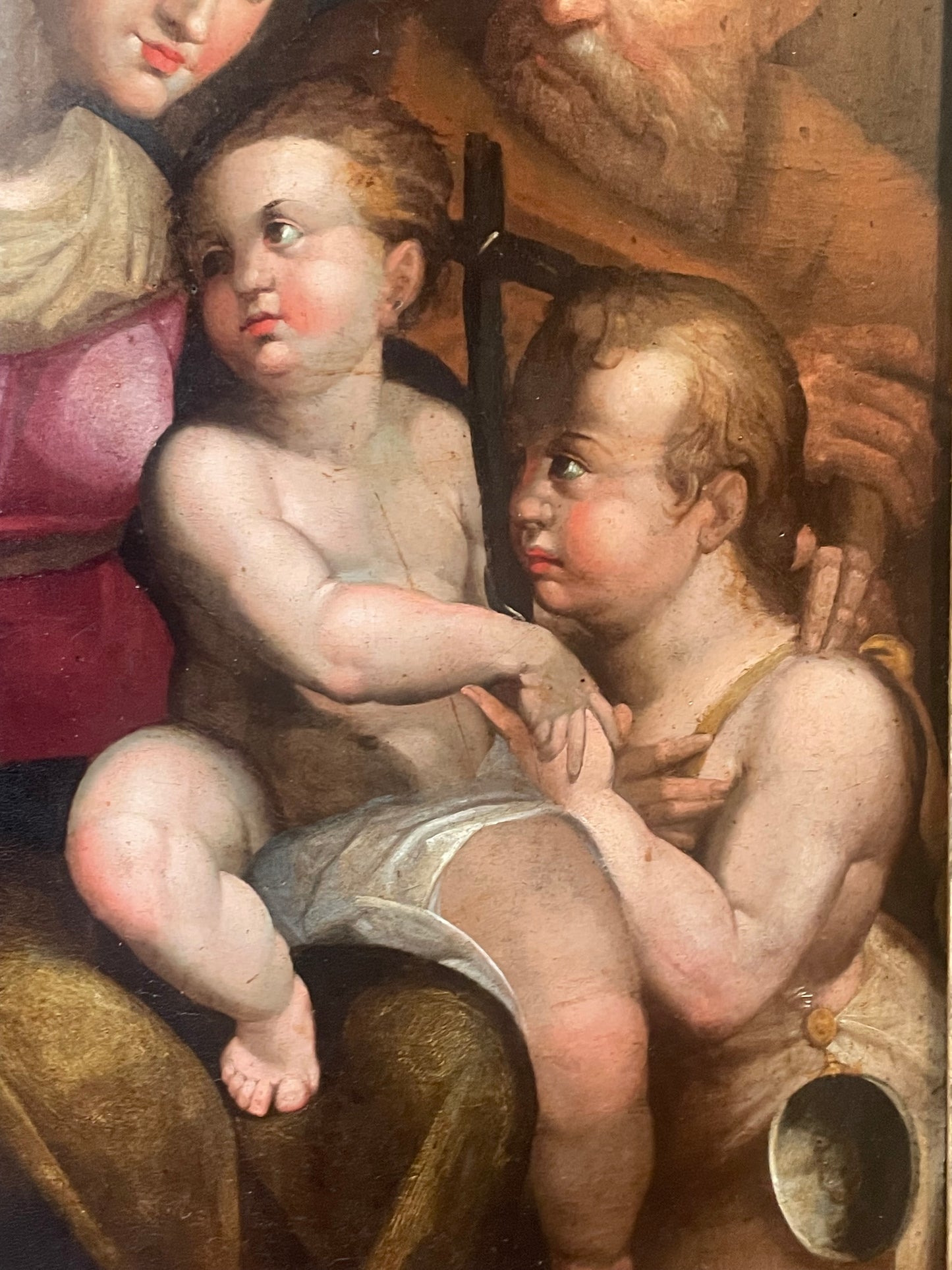 Sacra Famiglia con San Giovannino Ambito di Orazio Samacchini Scuola Bolognese XVI sec