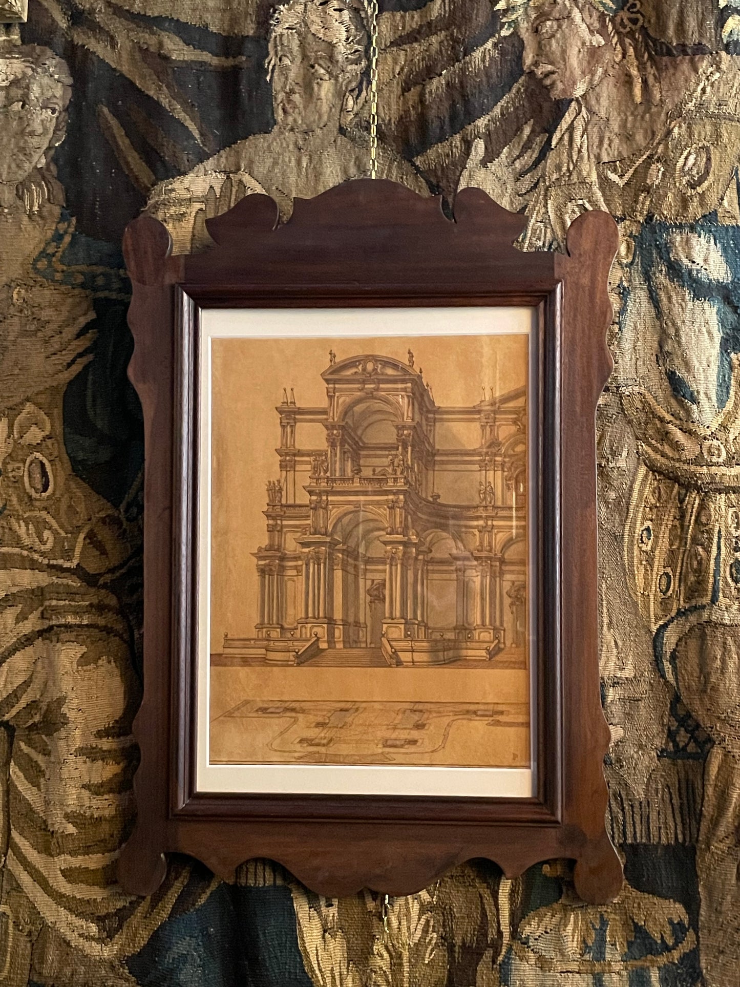 Progetto architettonico scenografico monumentale, ambito dei Galli Bibiena, XVIII secolo