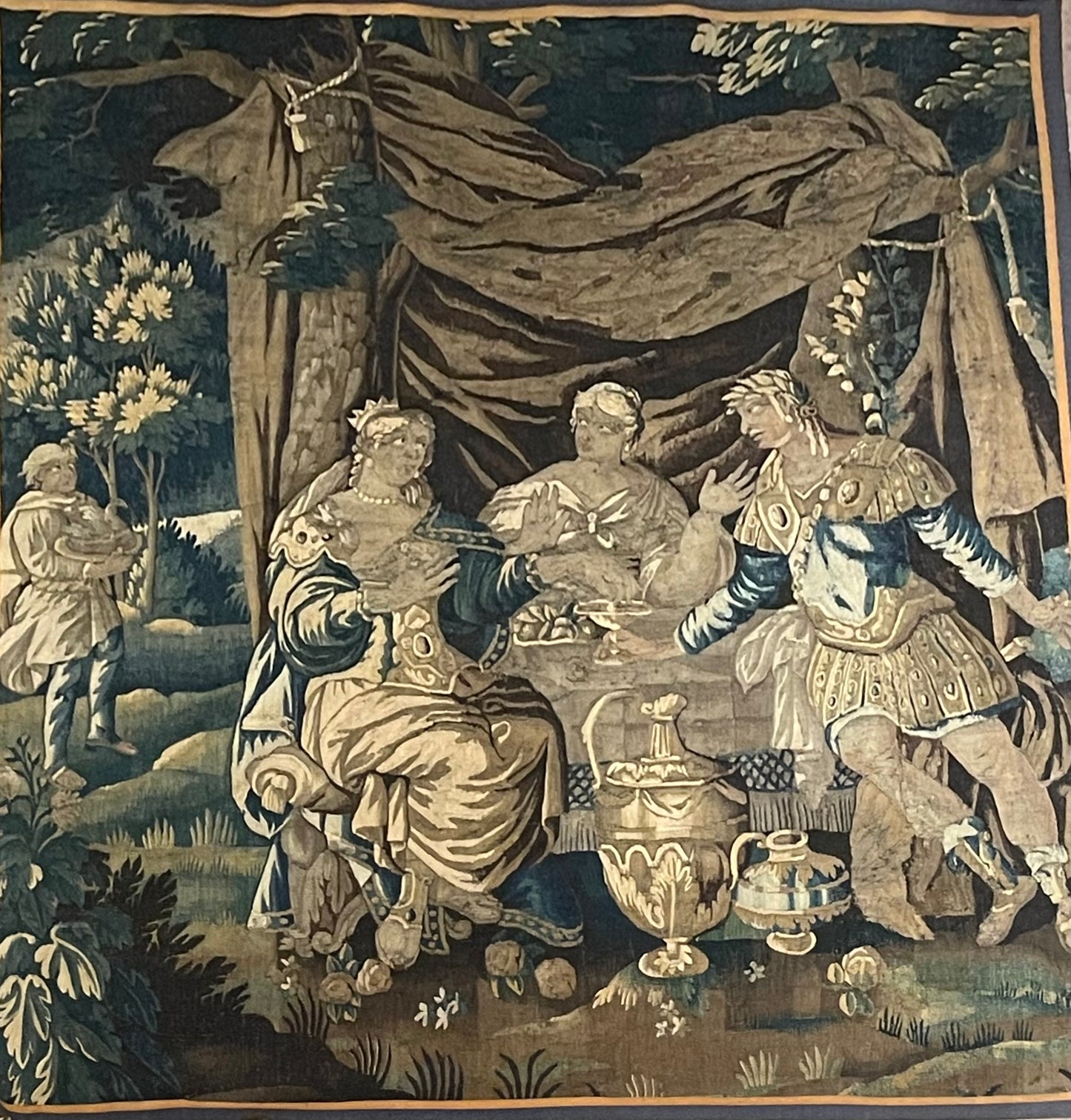 Tapestry of Aubusson with the Banquet of Cleopatra, second half of the 17th cent. Cm 240x200