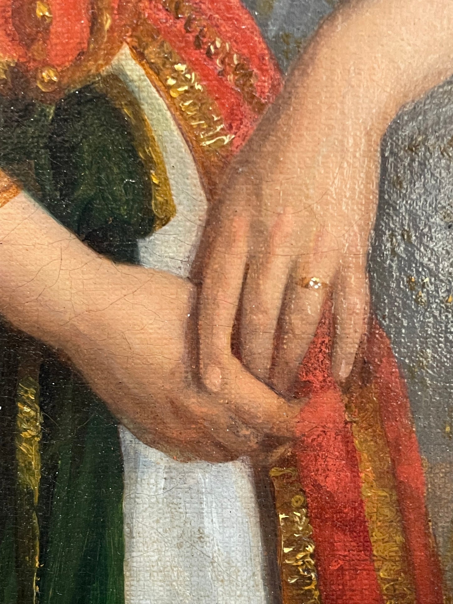 Romantic Portrait of a Woman in Oriental Dress among Greek Ruins, ca. 1840