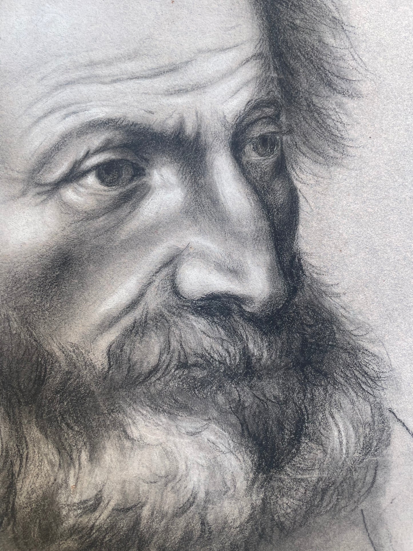 Ritratto di un uomo con la barba di epoca Risorgimentale, metà del XIX secolo.