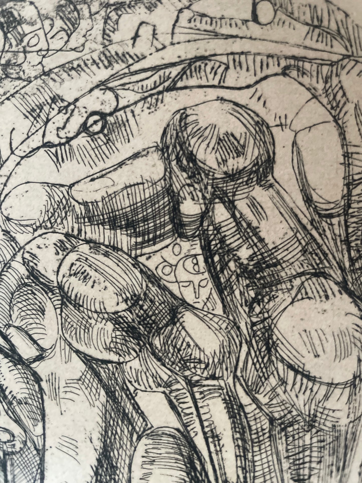 Ernst Neizvestny, I Peccati, acquaforte, arte non conformista sovietica, 1966.