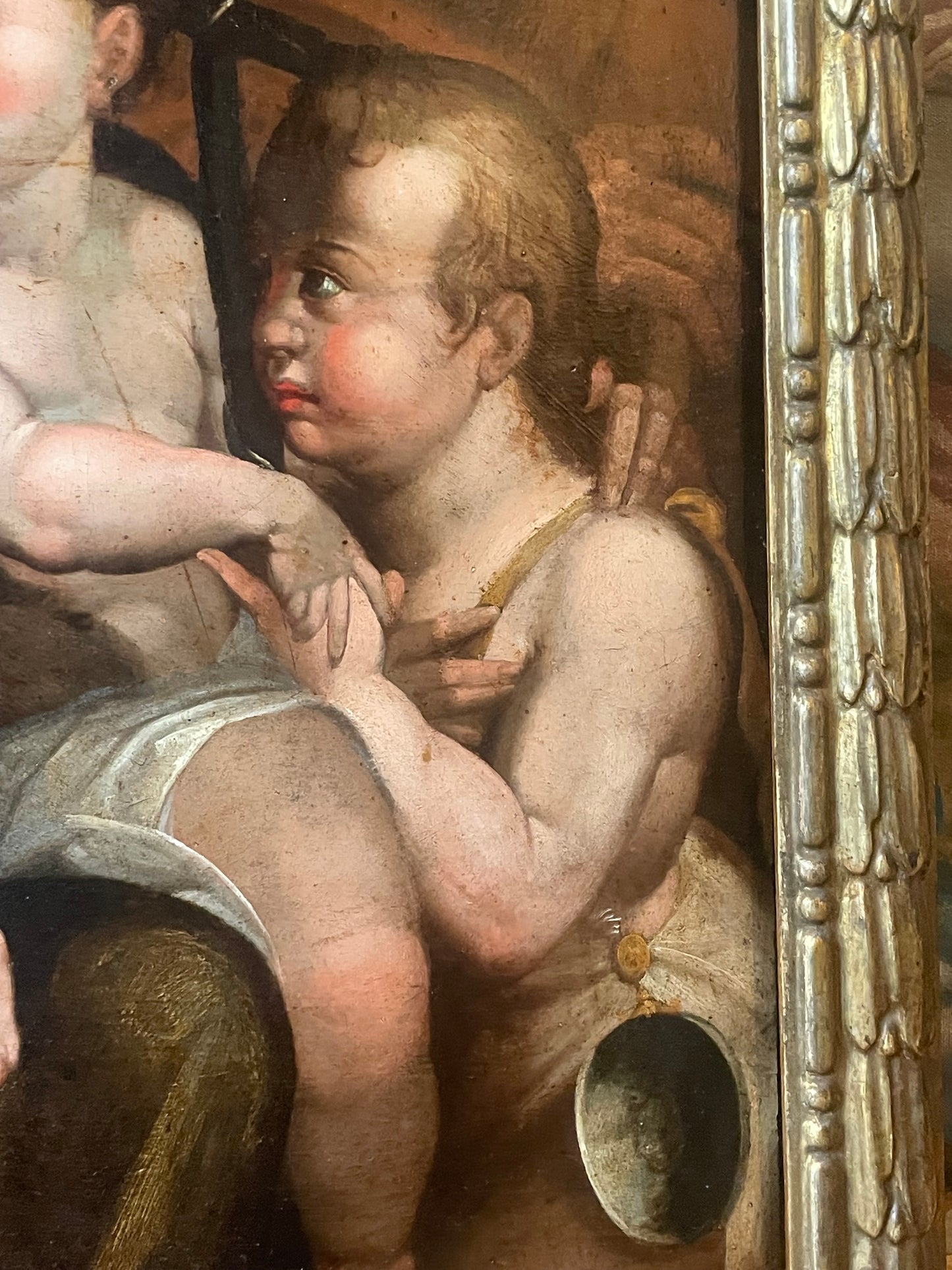 Sacra Famiglia con San Giovannino Ambito di Orazio Samacchini Scuola Bolognese XVI sec