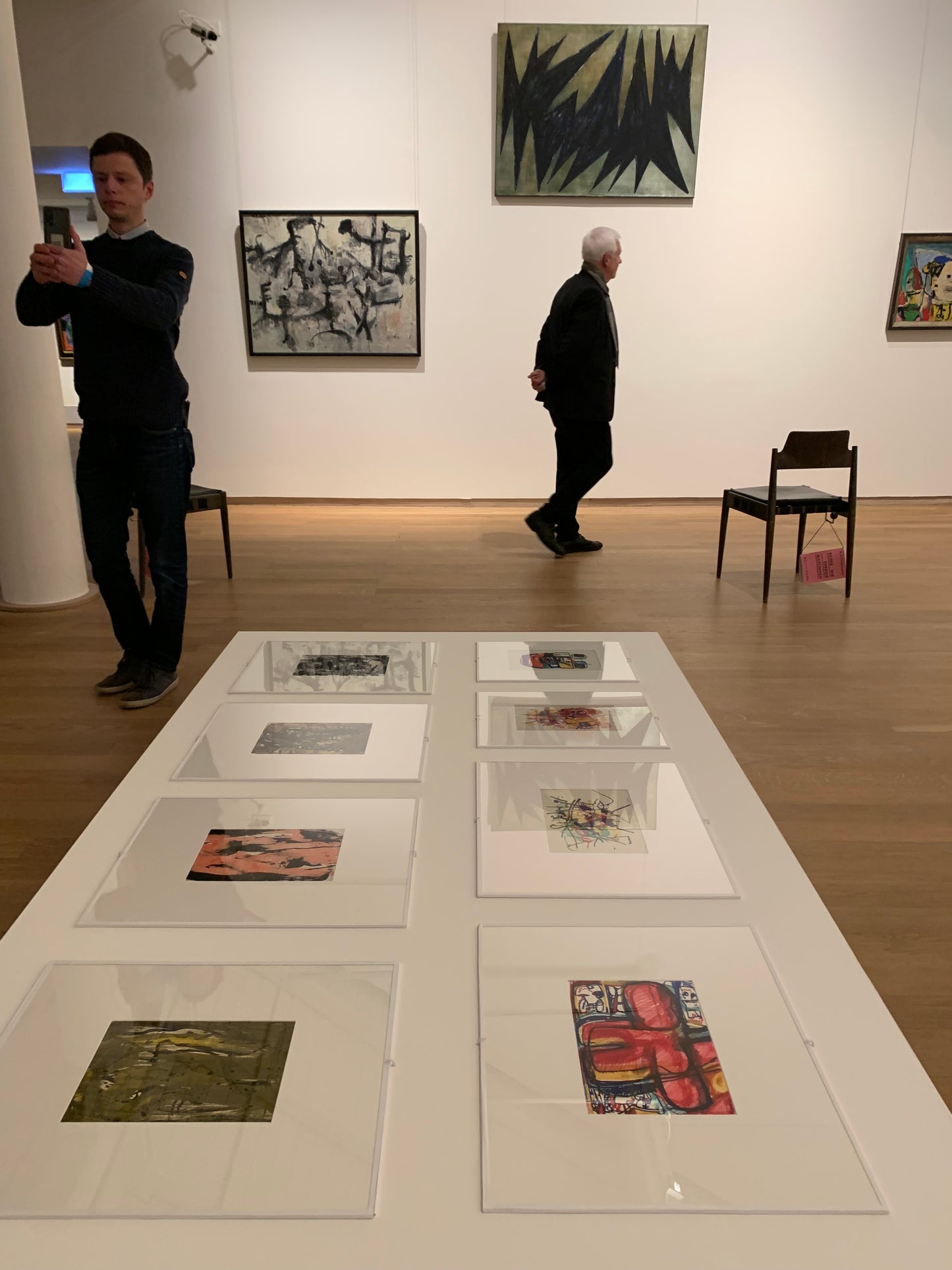 Anja Decker, pittura astratta gestuale a tempera su carta, anni ’50 – 29,5 x 21 cm