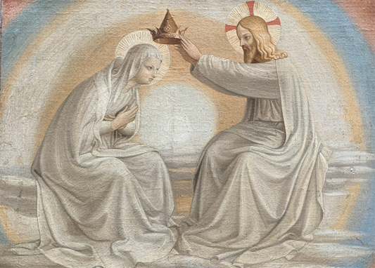 Coronation of the Virgin, 19th-century copy after Fra Angelico’ frescoes in San Marco Monastery. Florence