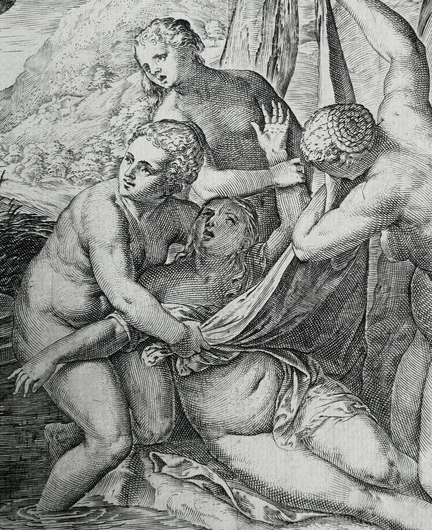 Cornelis Cort (1533–1578) – Diana and Callisto, engraving after Titian, Venice 1566, second state