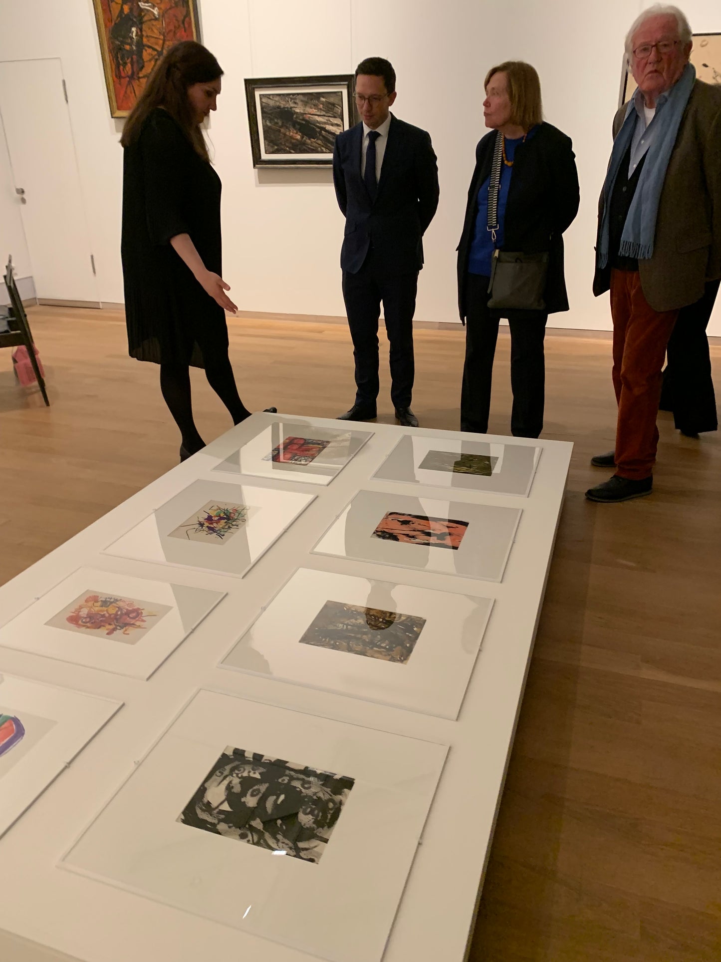 Anja Decker, pittura astratta gestuale a tempera su carta, anni ’50 – 29,5 x 21 cm