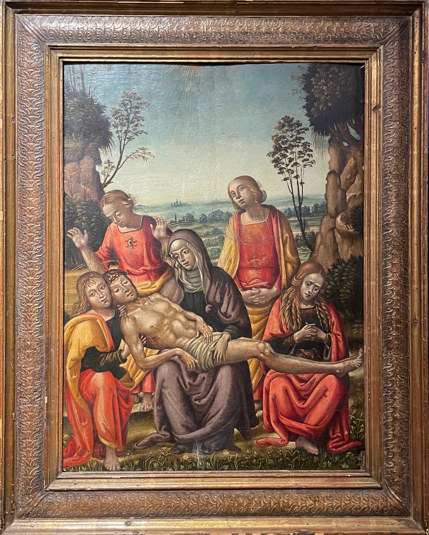 Compianto sul Cristo morto. Scuola italiana. Inizio XVI secolo.