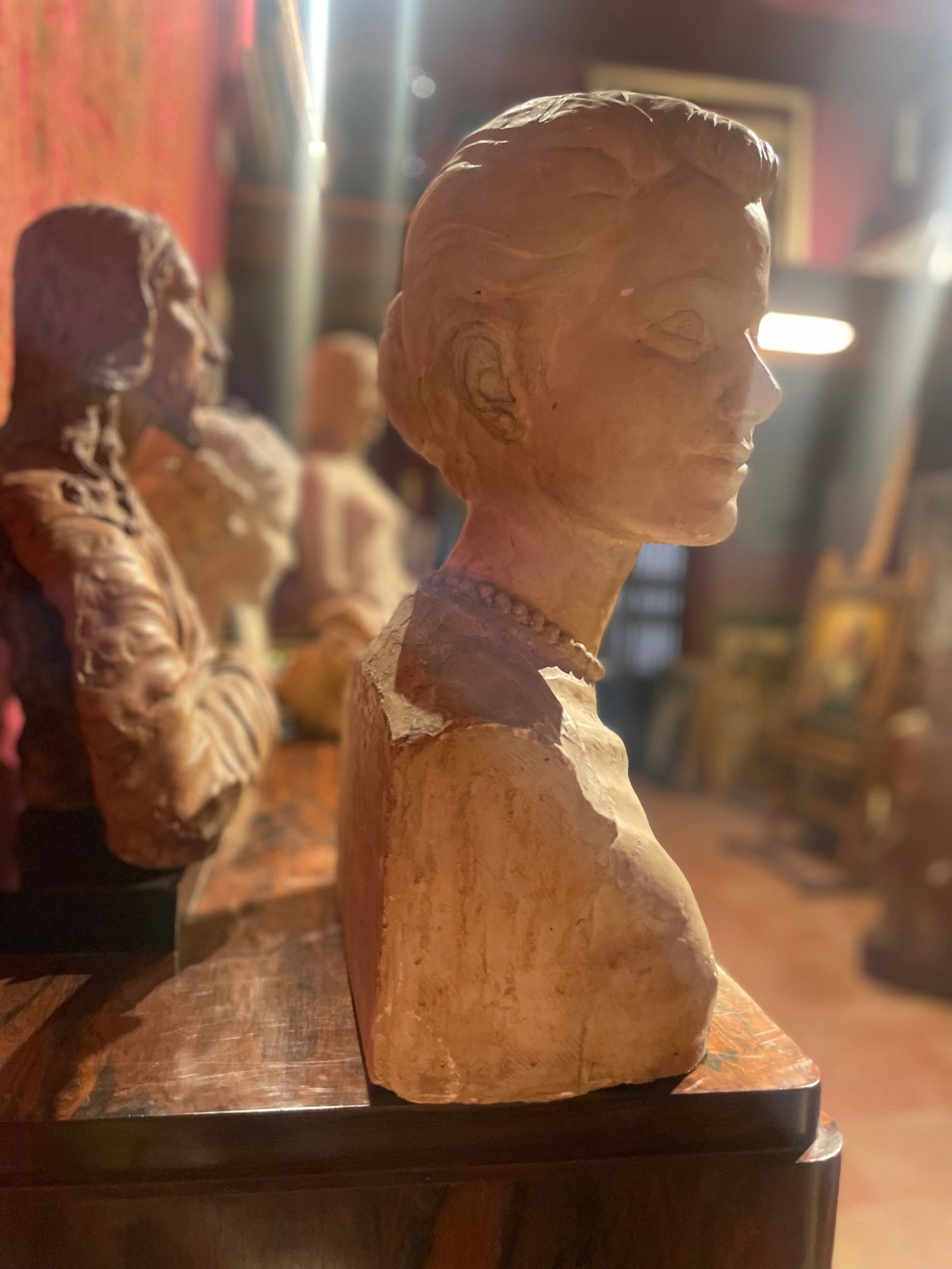 Busto In Gesso Di Grace Kelly, Louis Botinelly, Marsiglia, Art Déco, 1957