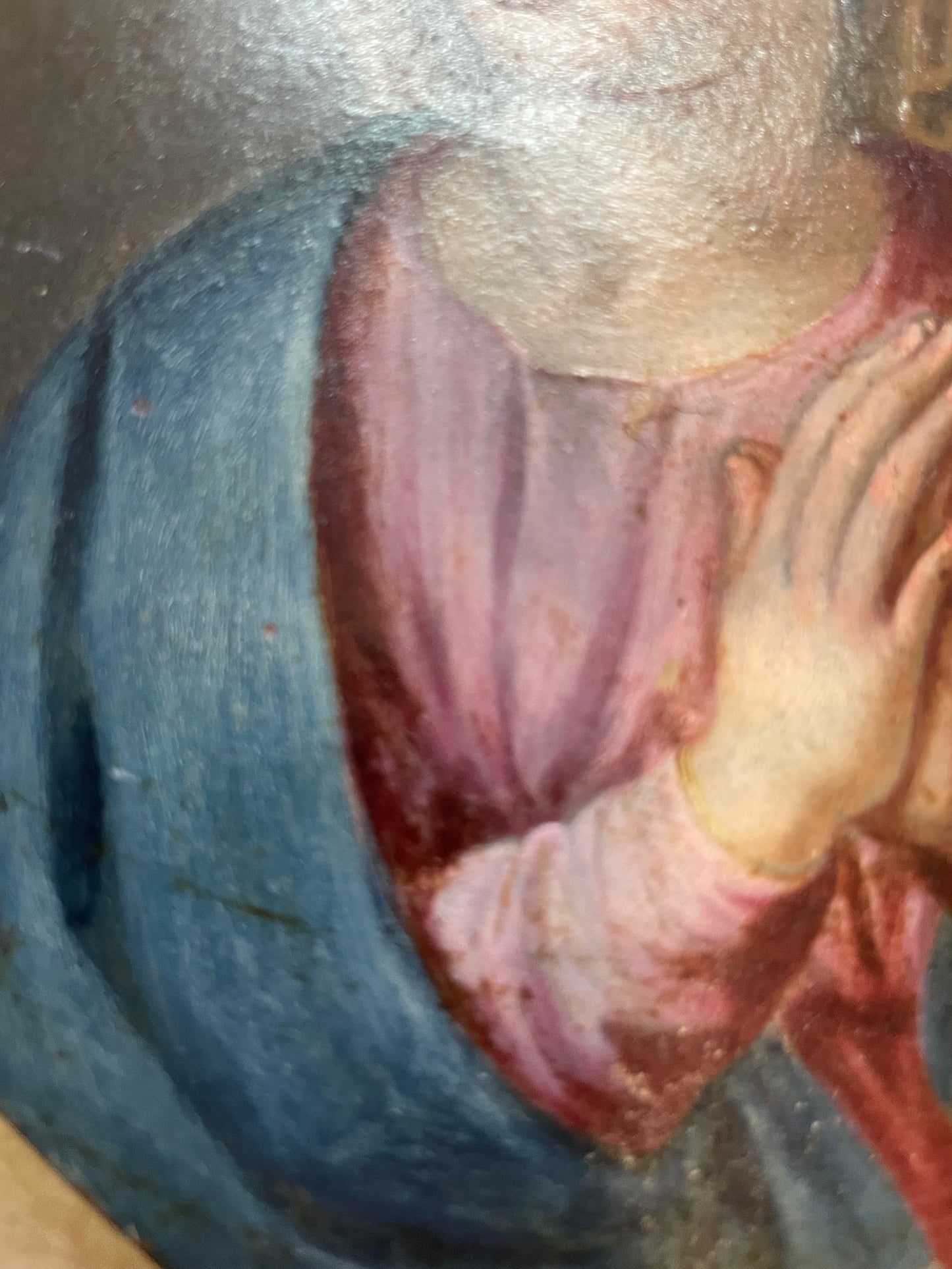 XVIII century Neapolitan school Praying Madonna. Oil on copper, Cm 16x12.