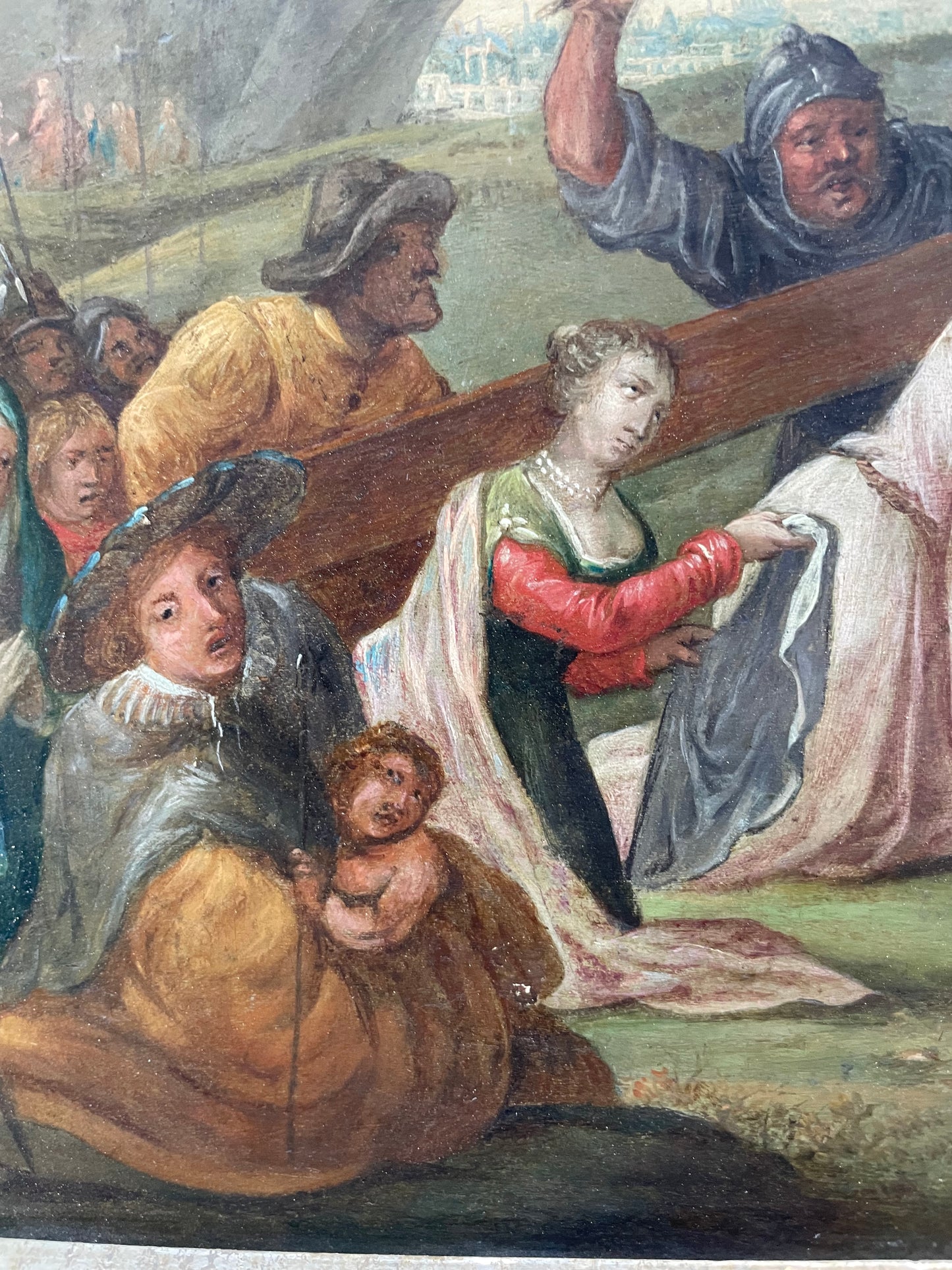 Christ Carrying the Cross with Saint Veronica – Flemish School, late 17th / early 18th century