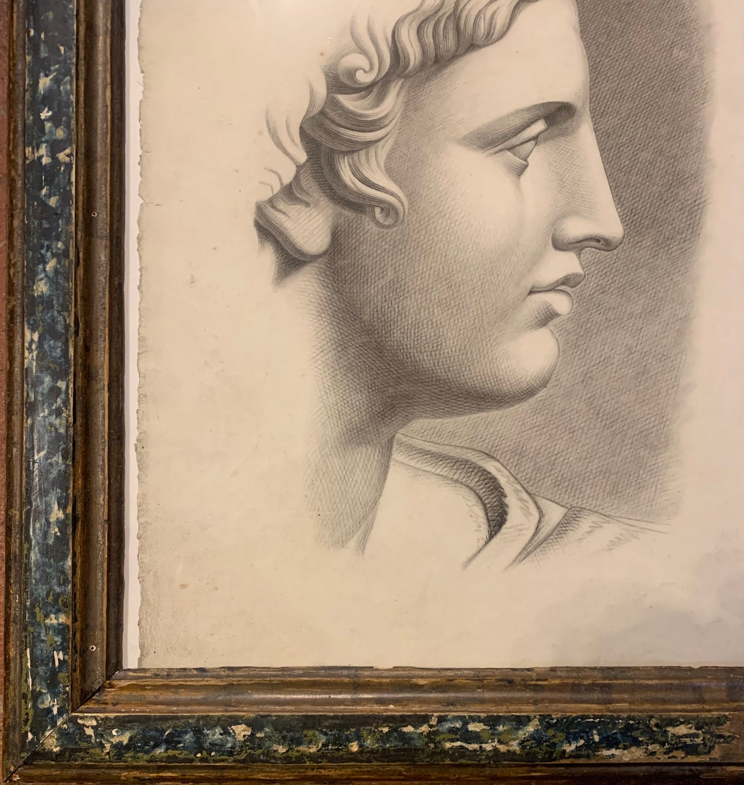 Apollo of Belvedere. Academic Drawing. Italian. XIX century.