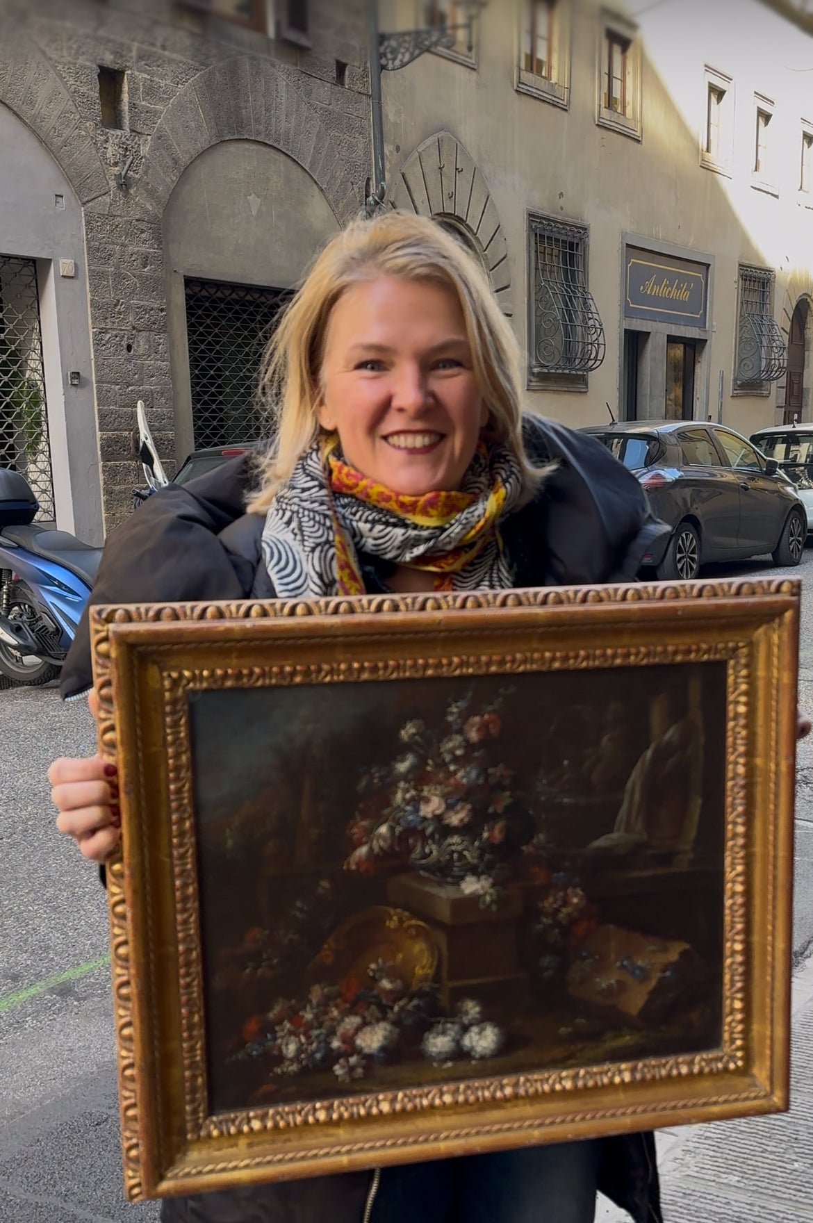 Gaspare Lopez, attribuzione Natura morta con grande vaso e cascata di fiori in un giardino, Napoli, c. 1720