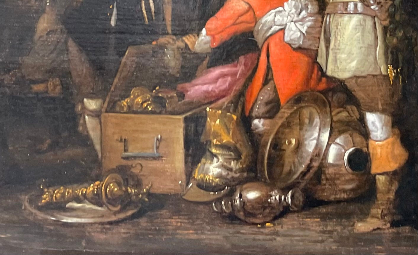 Dutch Golden Age Scene – Soldiers Sharing Spoils, Circle of Duyster, 17th c. Panel