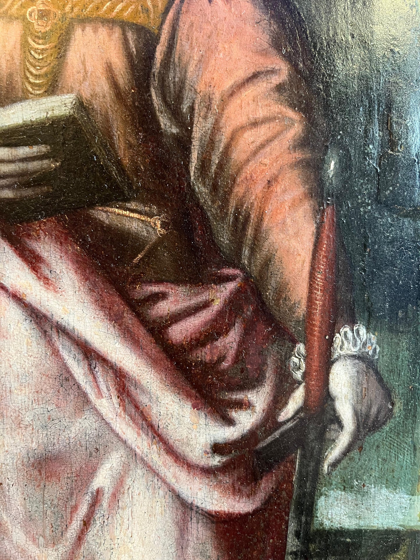 Santa Caterina e San Giovanni, due ante di polittico, scuola fiamminga, XVI secolo