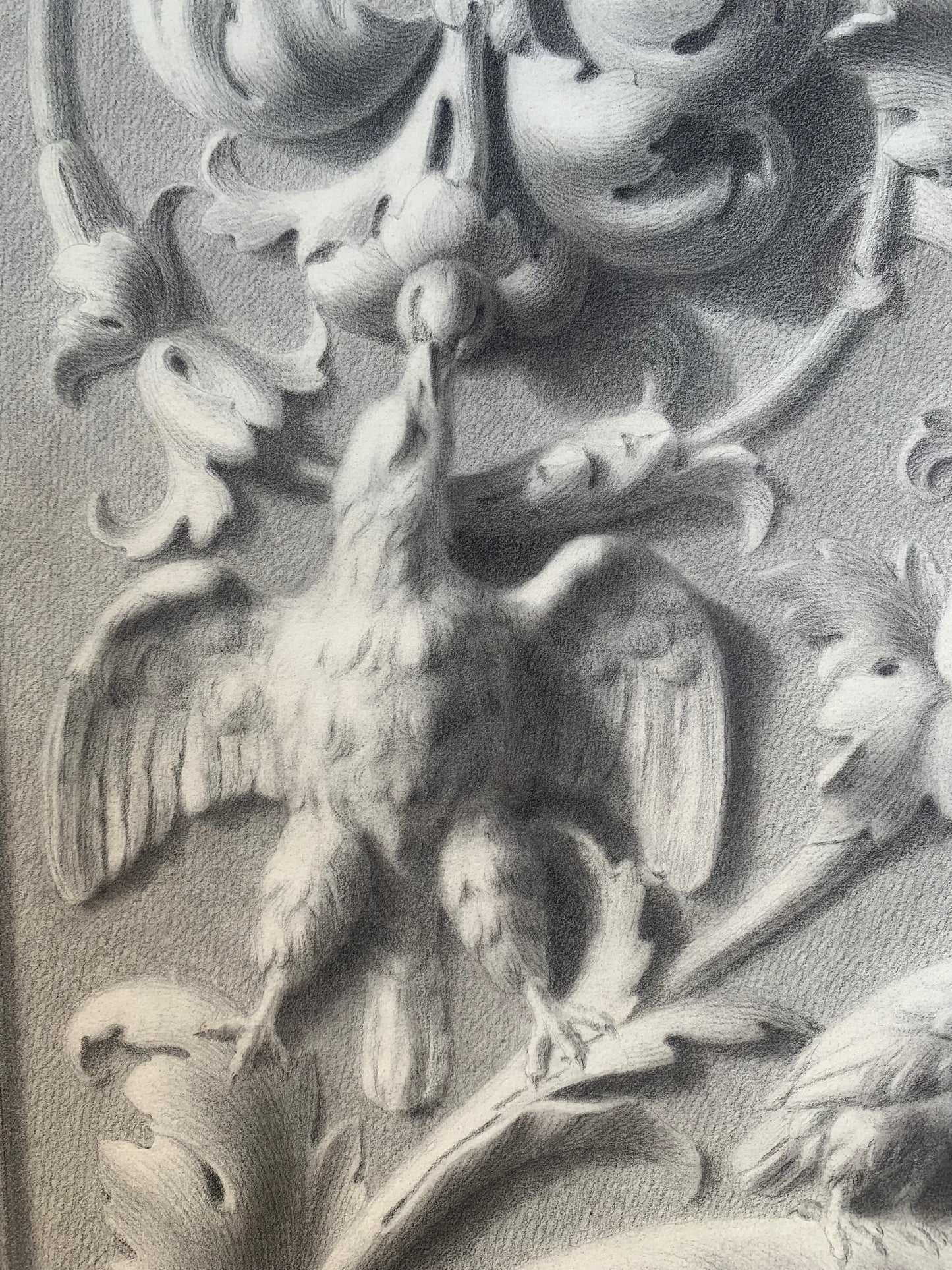 Academic Study of a Plaster Frieze: Grotesques, Dragons, and Birds, 1864