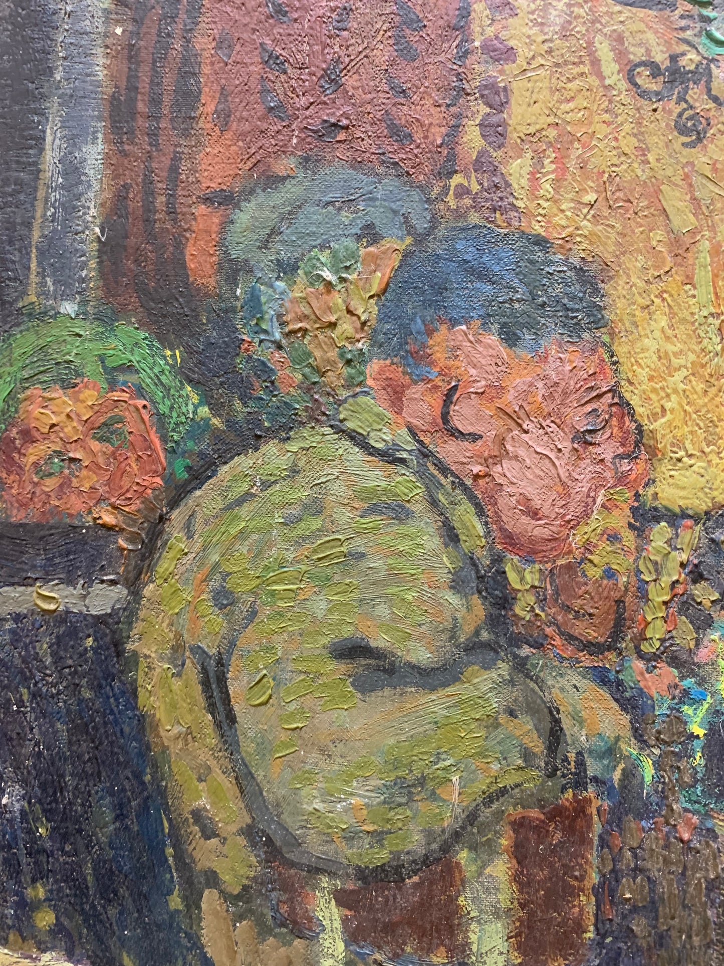 The Drinkers in the Parisian Café . Early XX century. Postimpressionism