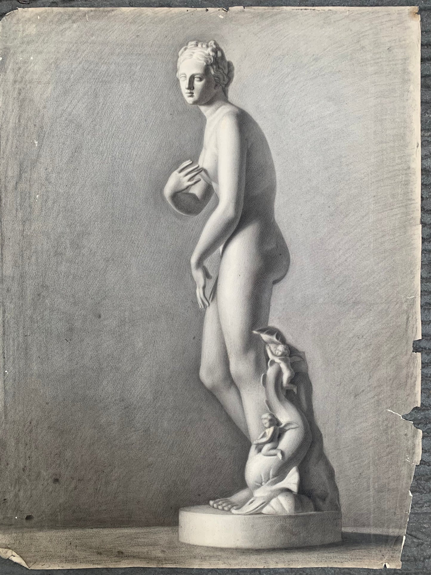 Venus of Medici. Italian Academic Drawing. XIX century