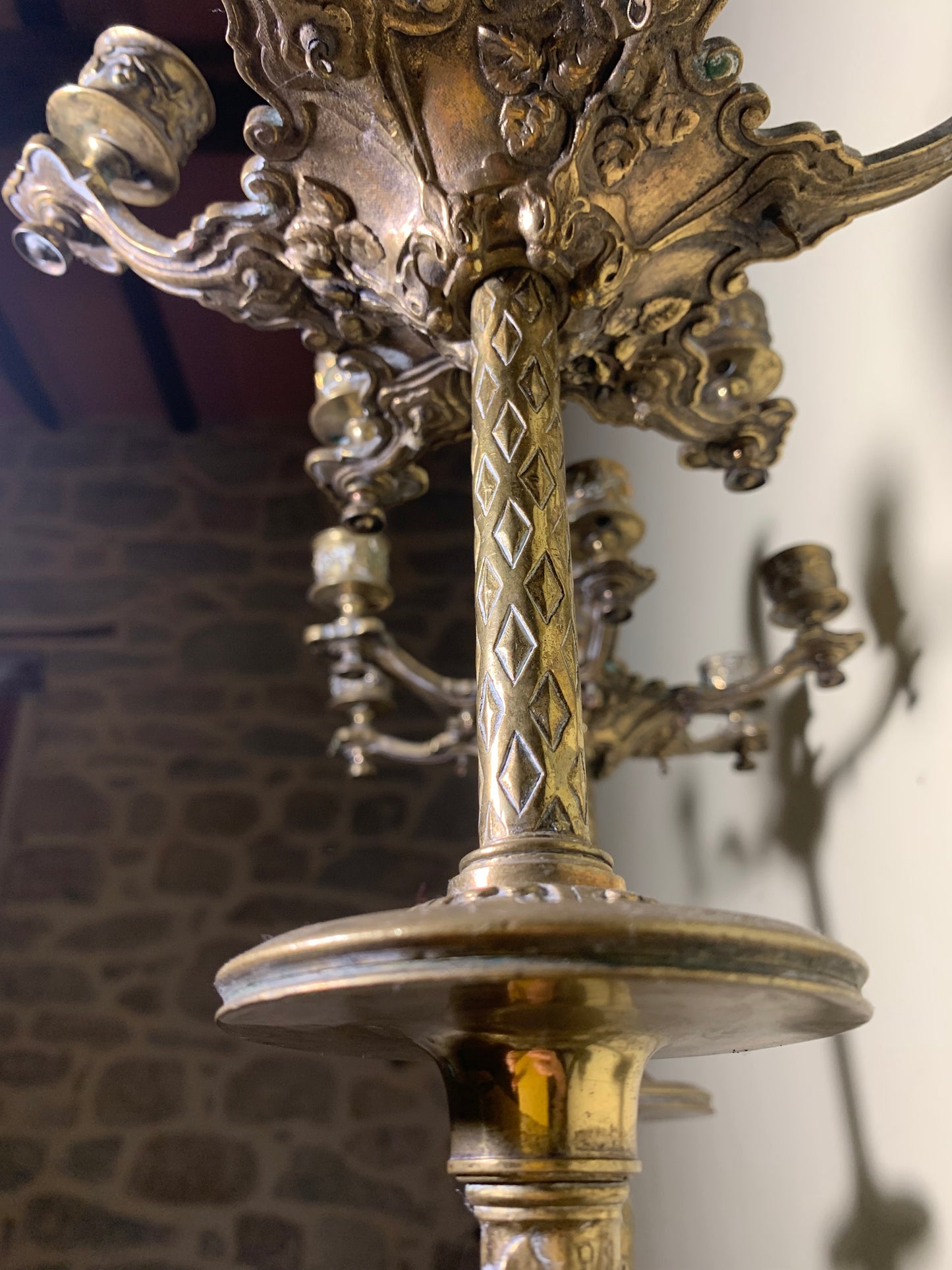 Art Nouveau Bronze Candelabras with Herons and Masks - Eclectic Style with French Influence (1880-1890)