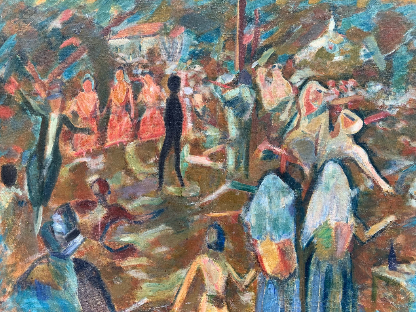 Tin Florias, Danza di Corfù, artista greco del XX secolo tra Grecia e Parigi, Cm 130 × 103