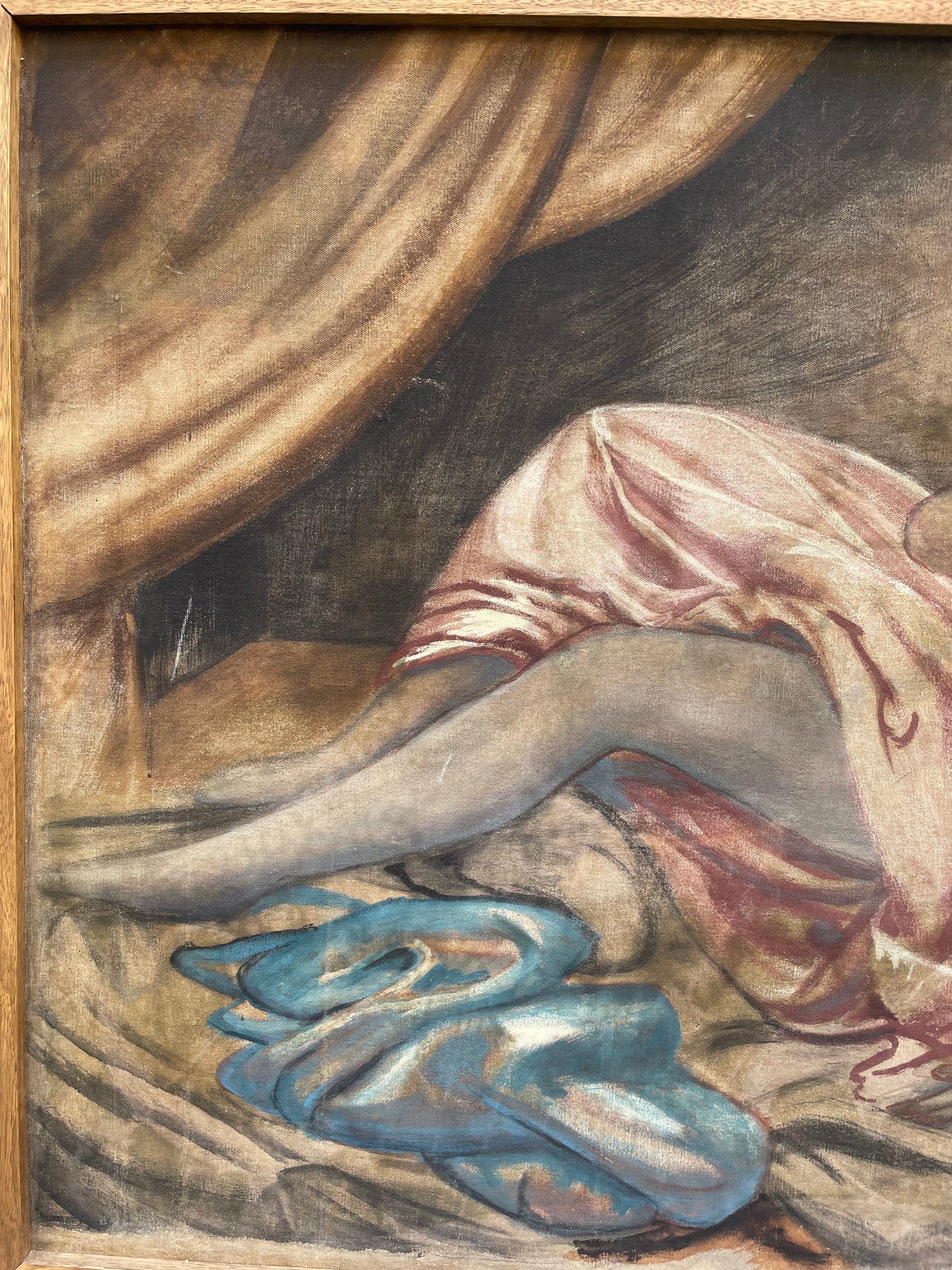 Vladimir Polunin (1880–1957) – Frammento teatrale e figura femminile, dipinto sui due lati