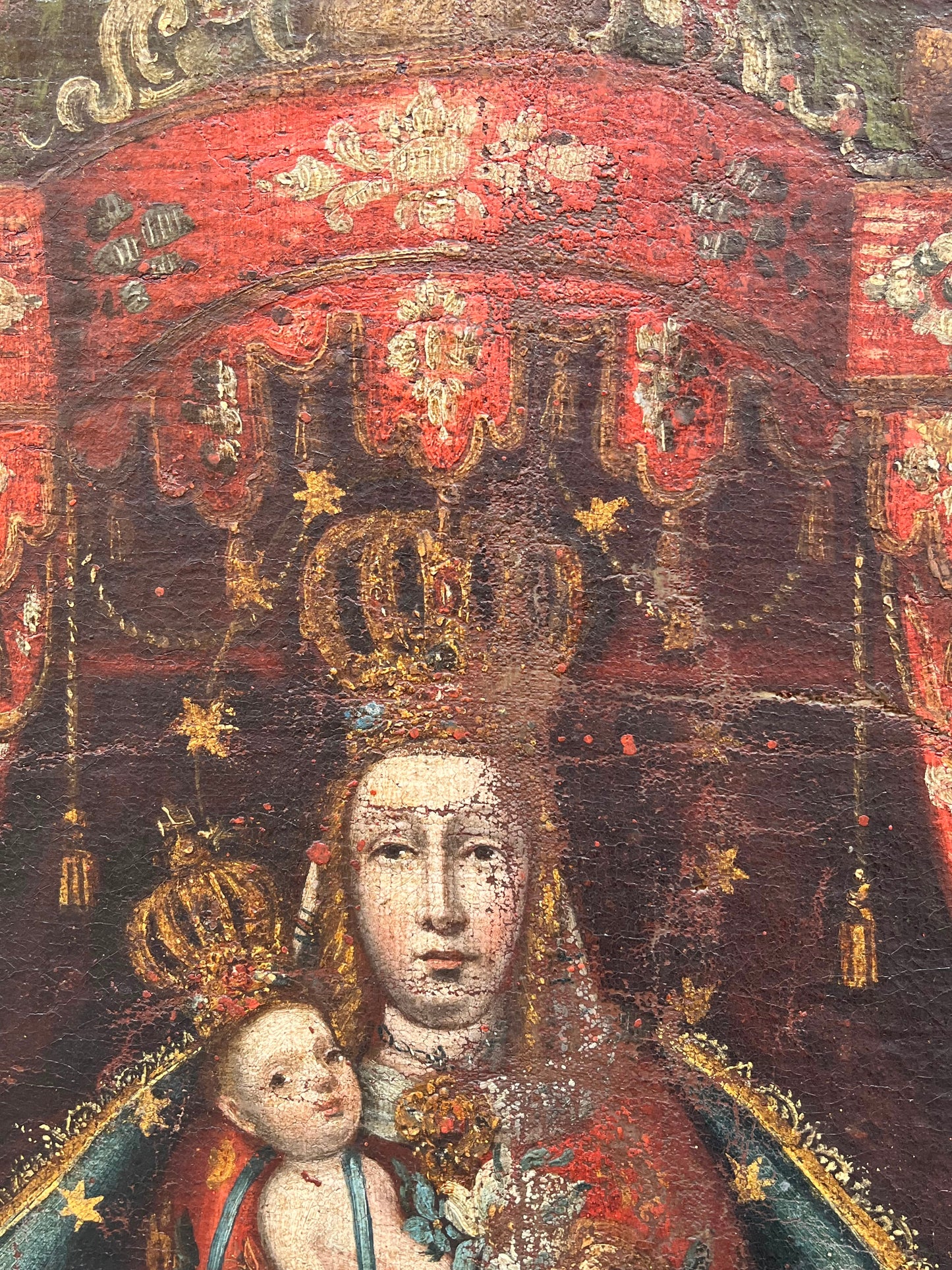 Madonna dell’Apocalisse con ex voto a cuore. Vicereame del Perù, arte coloniale, XVIII secolo