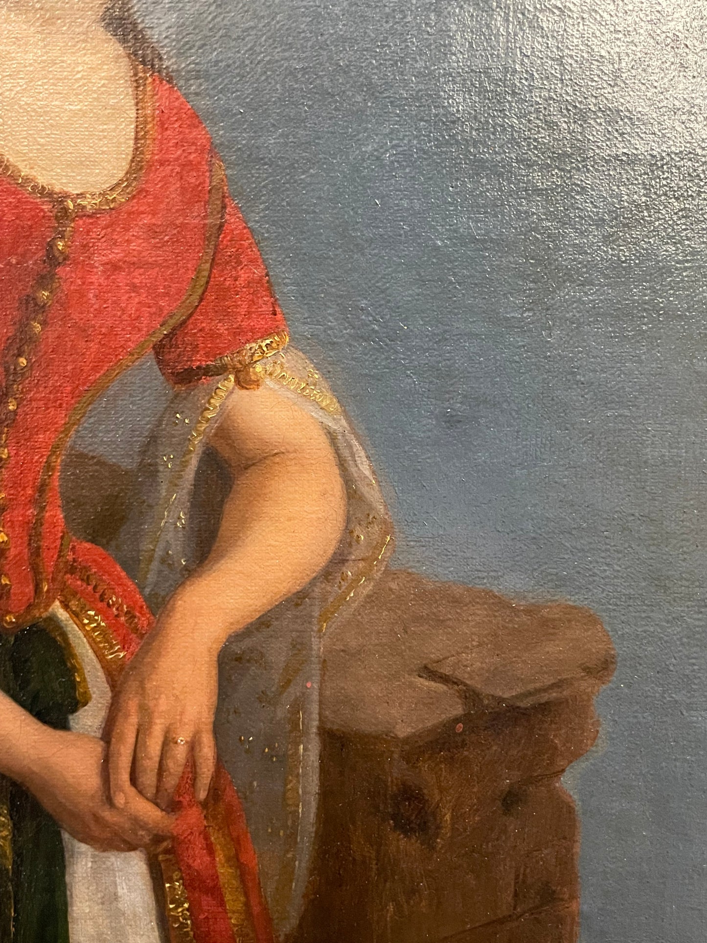 Romantic Portrait of a Woman in Oriental Dress among Greek Ruins, ca. 1840