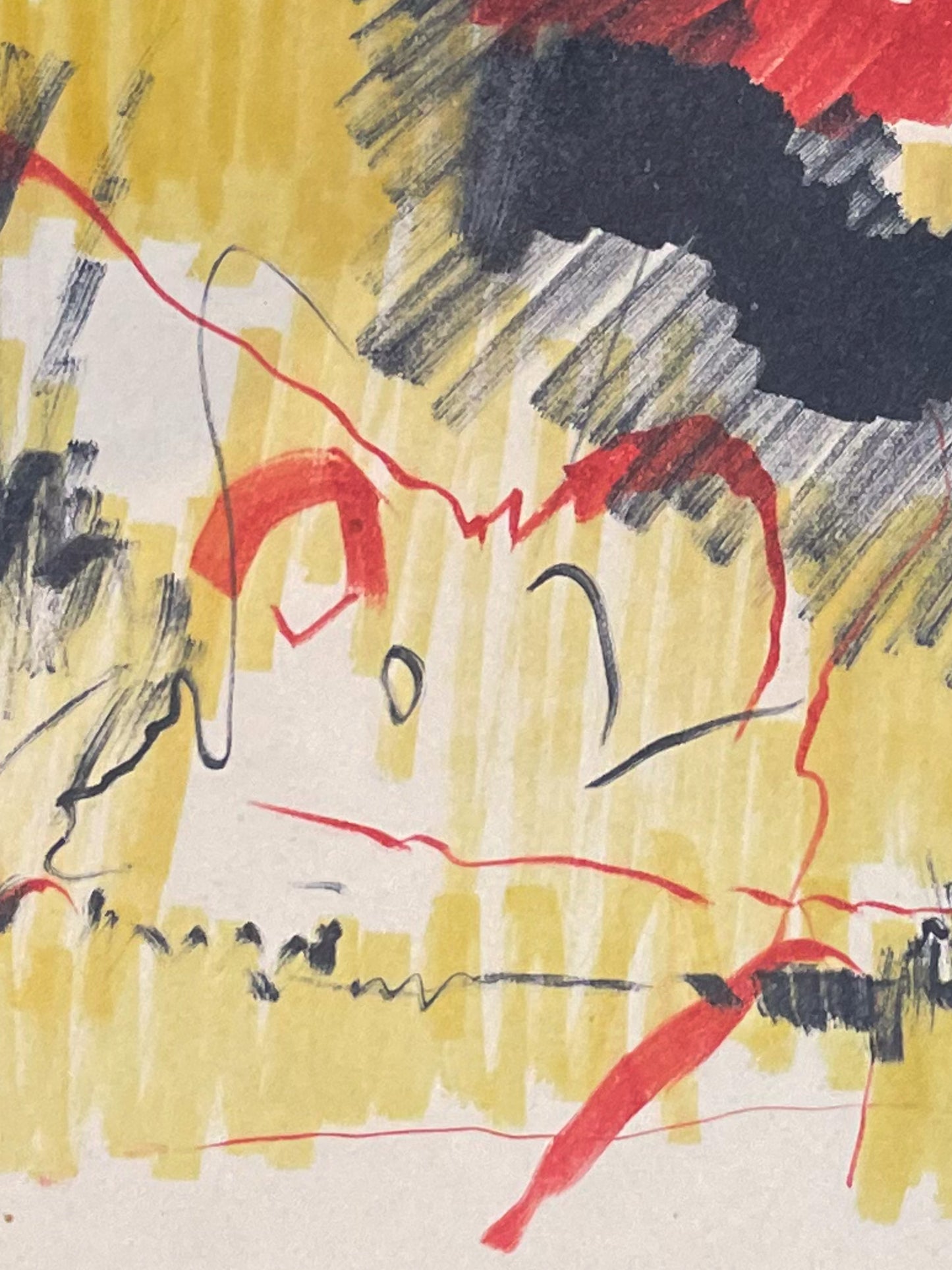 Anja Decker, Pittura informale astratta su carta, Monaco di Baviera, fine anni '50