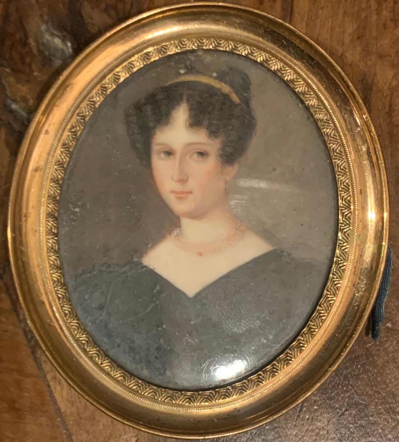 Portrait Of A Lady With Front Curls And Diadem, Circa 1820