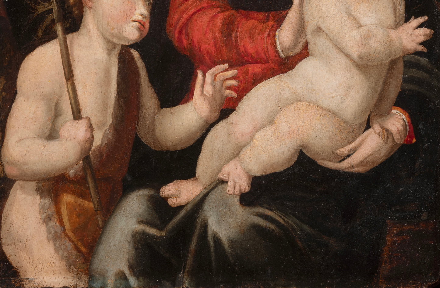 Sacra Famiglia con San Giovannino e San Giuseppe, Scuola Toscana, XVI secolo