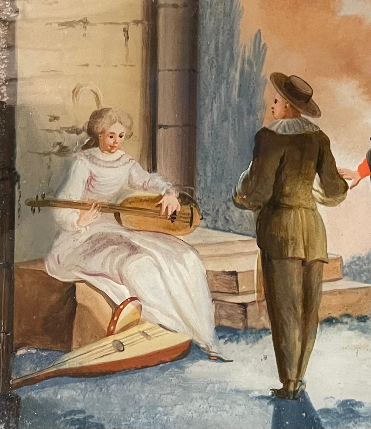 Dipinti sottovetro con scene galanti e musicali nel gusto di Pietro Longhi. Venezia (?) XVIII secolo