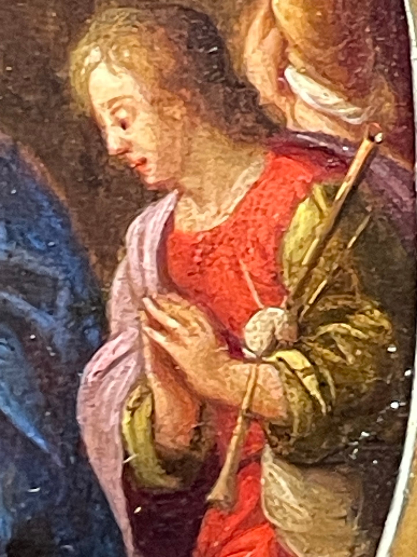 Reserved adorazione dei pastori. Scuola fiamminga, XVII secolo. Olio su rame