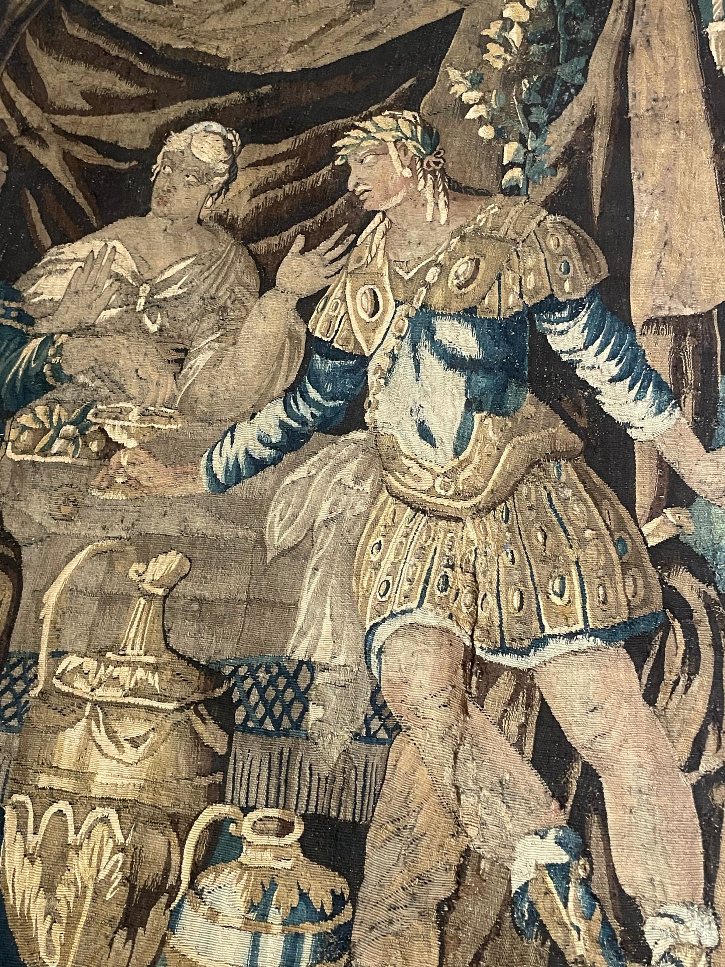 Tapestry of Aubusson with the Banquet of Cleopatra, second half of the 17th cent. Cm 240x200