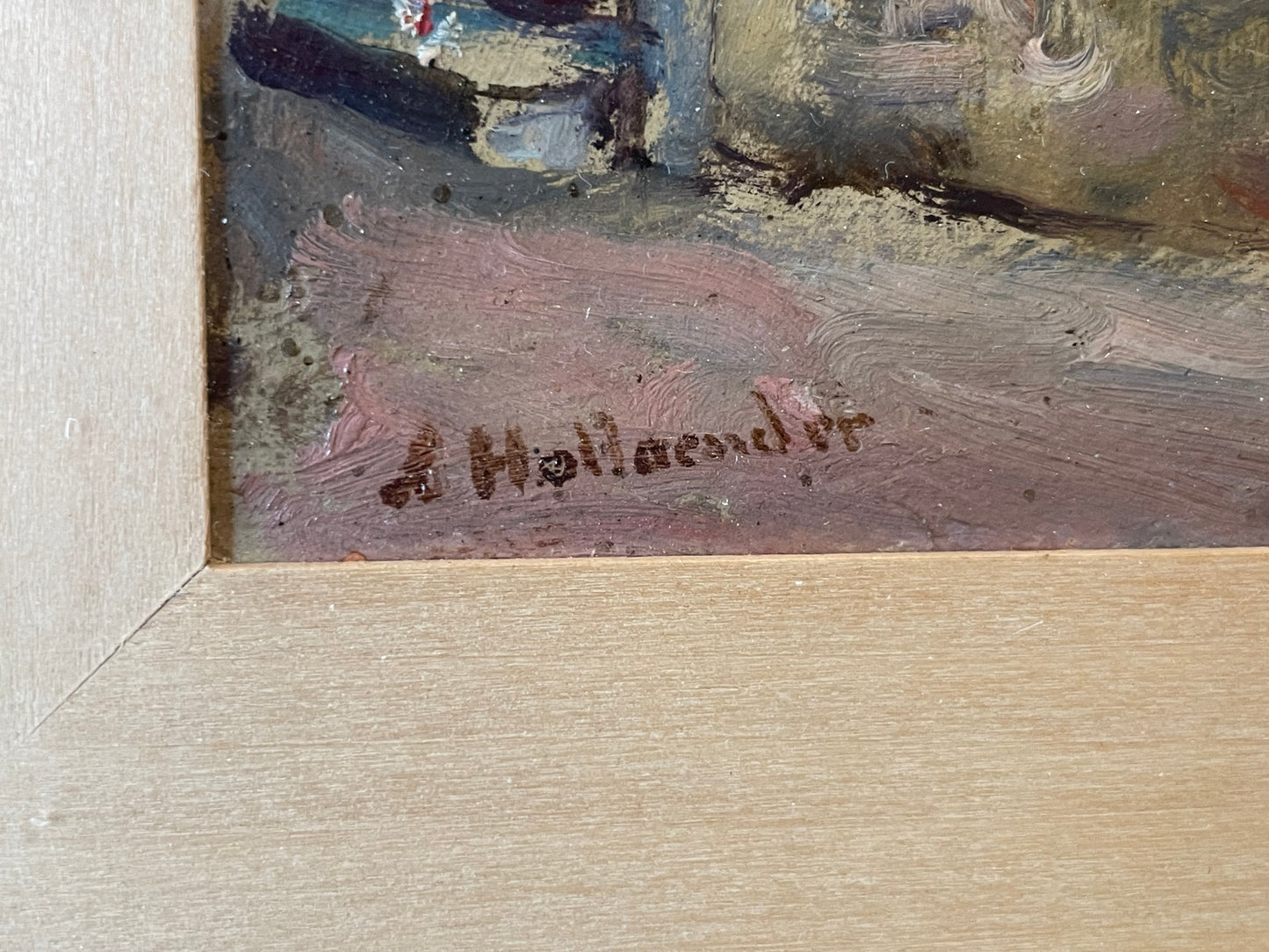 Alfonso Hollaender, Cortile von figure, Case in un borgo toscano