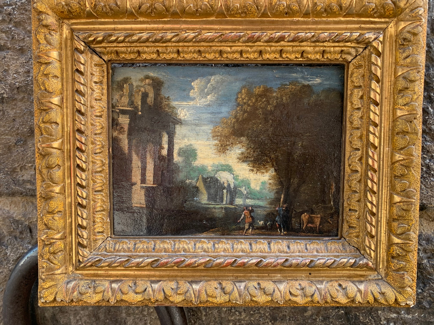 Landscape with Classical Ruins and Shepherds: Late 17th - Early 18th century.