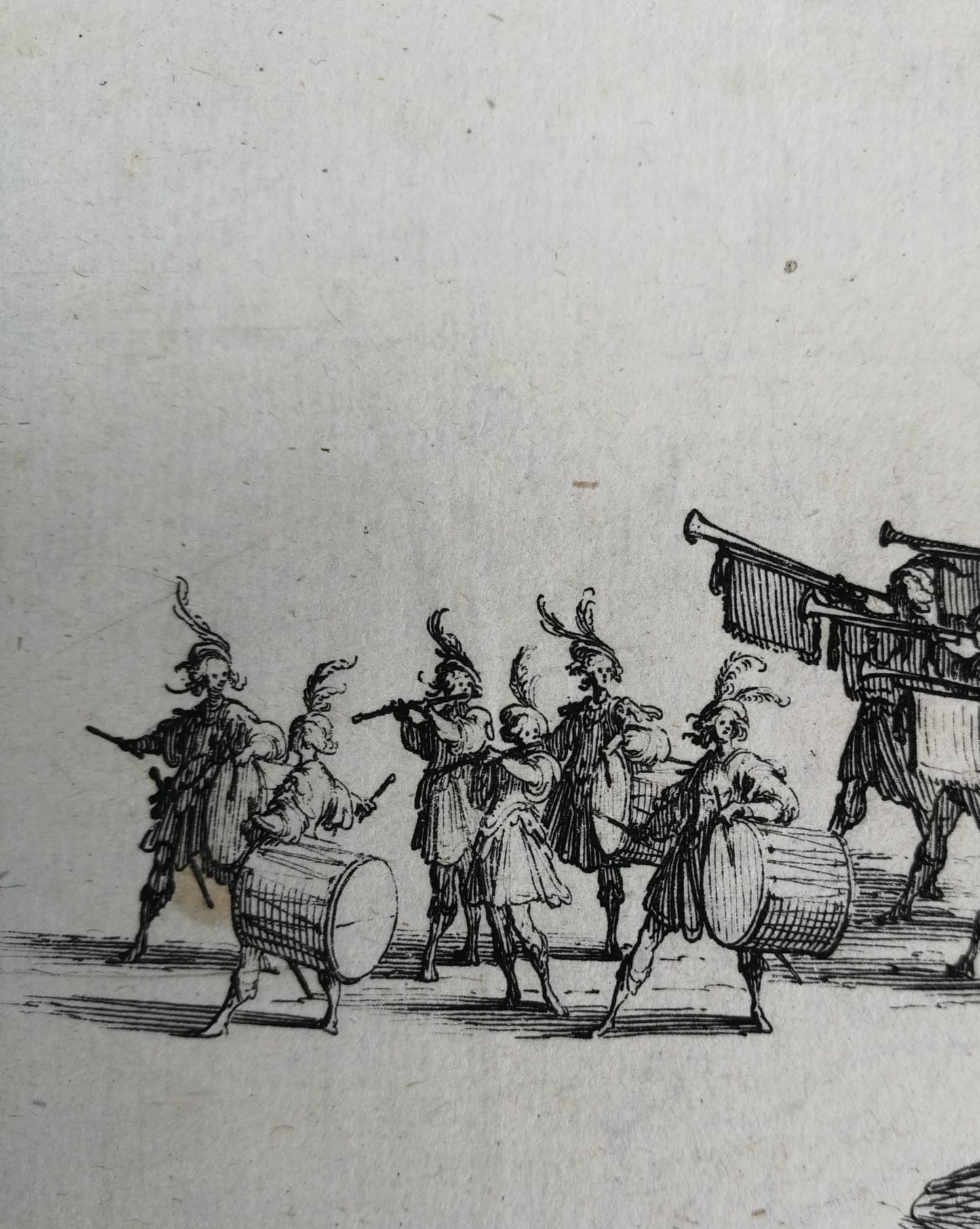 Jacques Callot, Original engraving: Entry of the Prince of Pfaltzbourg, Court Spectacle in Nancy, 1627